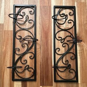 Set of 2 Metal Wall Sconces